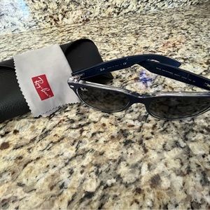 Ray Ban sunglasses. Navy. With case and lint-free cloth.
